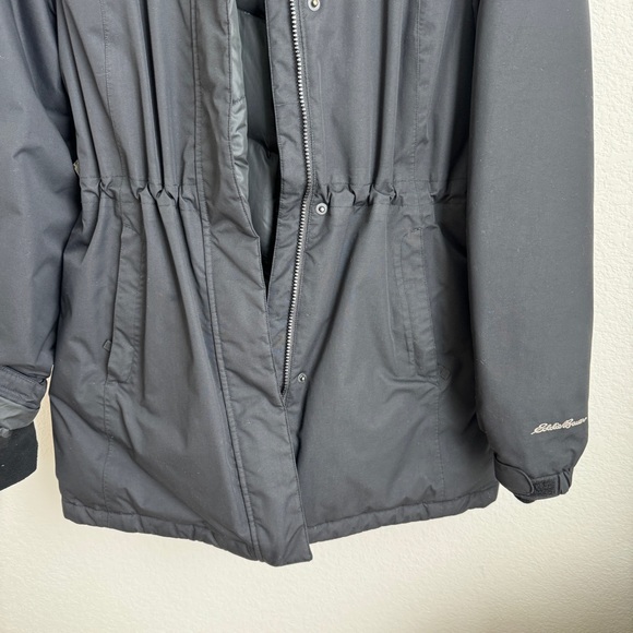 Eddie Bauer Black WeatherEdge Down Parka Winter Coat Jacket M - Picture 2 of 14